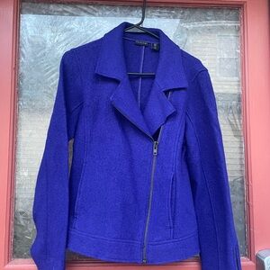 Tahari Royal Purple Zipper Blazer